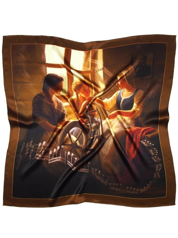 AN-030 Apaszka jedwabna du�a Prz��niczka Stanis�awa Moniuszki 88x88 cm